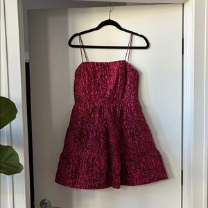 Alice + Olivia Pink Patterned Mini Dress